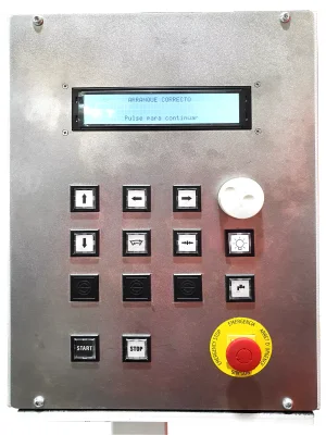 Simple and easy to use control panel of the back-off grinding machine ELITE model MVB 750