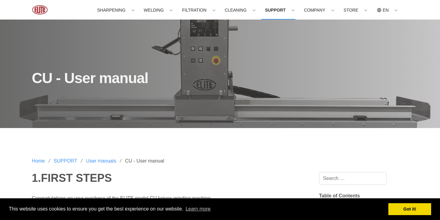 Machine Cu 1007 R CU - User manual | ELITE
